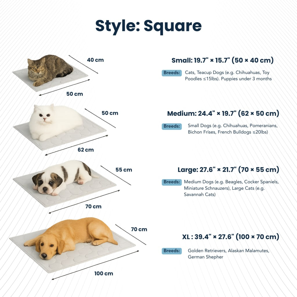 Dog Cooling Mat Washable Dogs Cats Pet Non-Toxic Cooling Pads Summer Sleeping Kennel Mats，Pet Self Cool Ice Blanket for Indoor & Outdoor Dog Beach Essentials Light Gray Large