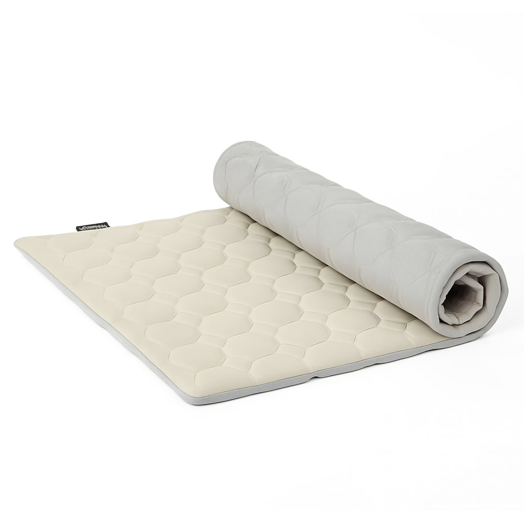 Dog Cooling Mat Washable Dogs Cats Pet Non-Toxic Cooling Pads Summer Sleeping Kennel Mats，Pet Self Cool Ice Blanket for Indoor & Outdoor Dog Beach Essentials Light Gray Large